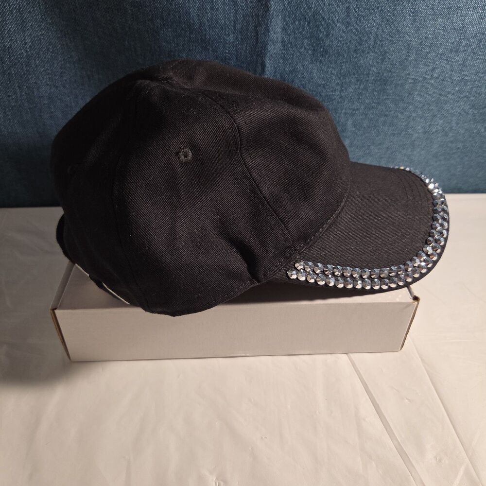 Black Rhinestone Trim Baseball Cap Peng Yuan - Picture 15 of 16